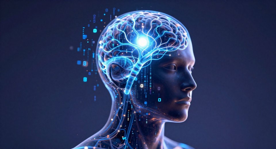 AI brain interface artwork for Drop-in Brain