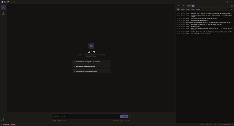 Lo-Fi AI dashboard screenshot